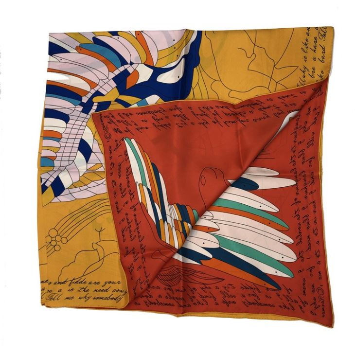 Double Sided Custom 100 Silk Digital Printed Scarf Double Sided Custom 100 Silk Digital Printed Scarf